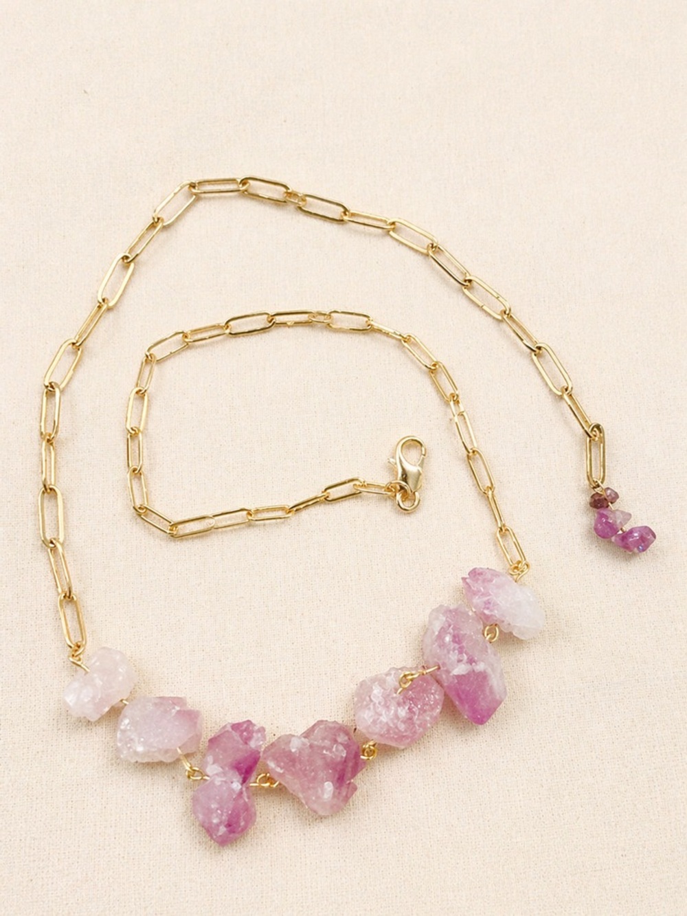 Genuine Amethyst Necklace – 18K Gold-Filled